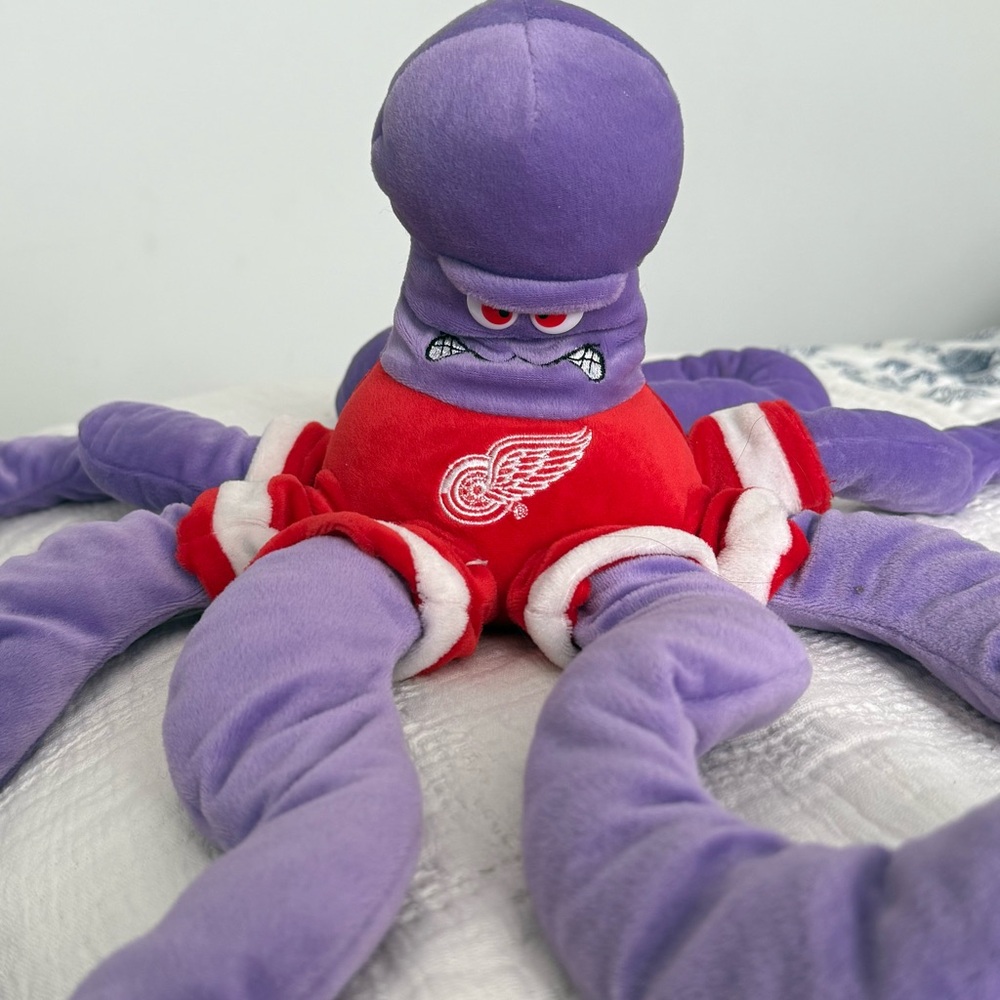 Purple and Red Plush Octopus Red Wings